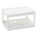 NUOLUX 1Pc Simple Storage Rack Double Layer Shelf Desktop Stationery Rack (White)