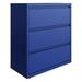 Pemberly Row 36 Metal Lateral File Cabinet with 3 Drawers in Classic Blue
