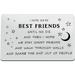 Engraved Metal Wallet Insert Card Best Friends Gift Friendship Jewelry Funny Friendship Gift Birthday Christmas Graduation Gift for Friend Teens Men Women Sister Gift Friends Friendship Card Gift