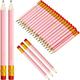 50 Pieces Baby Shower Pencils Half Pencils for Baby Shower Mini Pencils Sharpened Pencils With Erasers Golf Pencil 4 Inch Short Pencils 2 HB Pencils for School Office Game (Pink Girl Style)