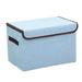 PRINxy Larger Storage Cubes Foldable Storage Box With Lid Collapsible Storage Bin Organizer Basket With Sturdy Handles For Closet Blue