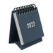 Mini 2021 Desktop Calendar Foldable Coil Calendar Home Office School Desk Decoration Memo Gifts (Grey)