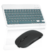 Rechargeable Bluetooth Keyboard and Mouse Combo Ultra Slim Full-Size Keyboard and Ergonomic Mouse for Lenovo K13 and All Bluetooth Enabled Mac/Tablet/iPad/PC/Laptop -Pine Green with Black Mouse