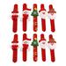 Christmas Slap Bracelets Party Holiday Xmas Wristband Gifts Kids Snowman Claus Santa Bands Supplies Stocking Stuffers