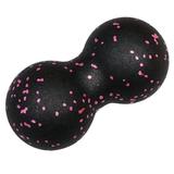 Dual Massage Ball EPP Muscle Relaxation Dual Ball Peanut Massage Ball Yoga Fitness Lacrosse Ball for Home Office (Black Pink)