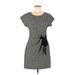 Saturday Sunday Casual Dress - Sheath Scoop Neck Short sleeves: Black Dresses - Women's Size X-Small