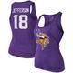 Women's Majestic Threads Justin Jefferson Heathered Purple Minnesota Vikings Name & Number Tri-Blend Tank Top