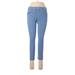 Gap Casual Pants - Low Rise Skinny Leg Cropped: Blue Bottoms - Women's Size 8