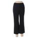 Alfani Dress Pants - Mid/Reg Rise Flared Leg Boyfriend: Black Bottoms - Women's Size 10 Petite