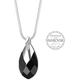 Levien Damen Halskette Pear Metcap Black Crystal Necklace sLE0081 Marke, Estándar, Metall, Kein Edelstein