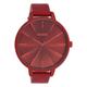 Oozoo Timepieces Women's Watch, Women's Watch with Leather Strap, High-Quality Watch for Women, Elegant Analogue Women's Watch in Round, Dahlia Red Dahlia Red / Red