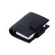 Moterm A9 Regular Rings Planner - Genuine Leather Binder Organiser Purse (Pebble Black, 19 mm Ring)