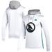 Men's adidas White San Jose Sharks Refresh Skate Lace AEROREADY Pullover Hoodie