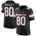 Men's Nike Brennan Presley Black Oklahoma State Cowboys NIL Football Player Game Jersey