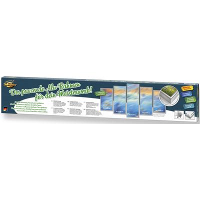 Bilderrahmen SCHIPPER "Malen nach Zahlen, Alurahmen für Polyptychon 132x72 cm", silber (silberfarben), Bilderrahmen, Kinder, H: 72cm, Aluminium, Made in Germany, H:72cm Image