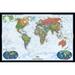 National Geographic Maps World Decorator Wall Map in Blue | 48 H x 73 W in | Wayfair RE0622078T