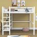 Harriet Bee Hashaam Full Loft Bed Metal in White | 66 H x 66 W x 77 D in | Wayfair EA3B76C983BF45F791861FDBC49EEF05