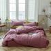 Latitude Run® Luxury Soft 100% Duvet Cover Set Cotton/Jersey Knit/T-Shirt in Pink/Yellow | Queen Duvet Cover + 2 Standard Pillowcases | Wayfair