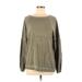 Dantelle Pullover Sweater: Green Print Tops - Women's Size Medium