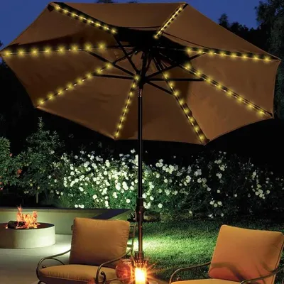 Parapluie solaire 4.2 par LED parapluie extérieur tente lumineuse jardin jardin jardin jardin