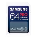 Samsung PRO Ultimate SD-Karte, 64 GB, UHS-I U3, Full HD & 4K UHD, 200 MB/s Lesen, 130 MB/s Schreiben, Speicherkarte für Kamera, PC, Drohne oder Action-Cam, MB-SY64S/WW