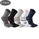 5 Pairs Man Short Toe Socks Sport Compression Cotton Sweat-Absorbing Badminton Tennis Bike Run