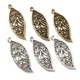 15pcs 43x17mm Antique Bronze Silver Plated Bronze Leaf Handmade Charms Pendant DIY for Bracelet