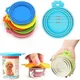 Reusable 3 In 1 Pet Food Can Silicone Cover Dogs Cats Storage Tin Cap Lid Seal Cover Pet Supplies