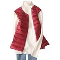 8 Colors Women Sleeveless Zipper Down Jackets 2023 Autumn Winter Liner Keep Warm Ultralight Quilted