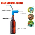 2 in 1 Bar Tools Barware Party Games Bong Funnel Drinking Beer Snorkel Double Snorkel Drinking Straw