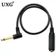 Right Angle Guitar Extension Cord Mono 6.35 TS Male to 6.35mm TRS Female Audio Cable for Amplifiers