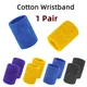 1 Pair Cotton Elastic Wristband Support Basketball Wrist Brace Wraps Men Kids Gym Fitness