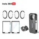 For Insta360 X3 Silicone Case with Lens Cover Cap Lens and Screen Tempered Glass Film Full