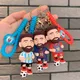 Soccer Star Keychain Bag Pendant Star Sports Key Chain Action Figures PVC Collection Doll Football