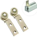 2Pcs/set Wooden Door Hanging Roller Furniture Sliding Door Pulley Wheels Home Hanging Wheel Track