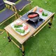 Lohascamping Camping IGT Table BBQ Grill with Stove / grate Picnic Outdoor Folding Removable