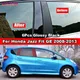 For Honda Jazz Fit GE 2008-2013 Window Door Column B C Pillar Post Cover Trim Carbon Fiber Glossy