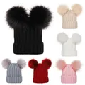 Mother Kids Winter Hats for Baby Girl Boy Bobble Hat Kids Cap for Children Pompom Baby Beanie Infant