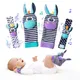 Baby Wrist Rattles Foot Finder Socks Set Infant Rattle Socks and Baby Hand Rattles Wrist Newborn