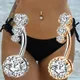 2023 Zircon Belly Button Rings for Women Girls Sexy Piercing Navel Ring Bar Drop Dangle Belly Navel