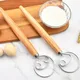 Danish Dough Whisk Stainless Steel Dutch Style Bread Dough Hand Mixer Wooden Handle Kitchen Baking