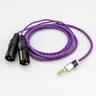 High Quality 8 Cores Silver Plated 4.4mm Balanced Male to Dual 2x 3pin XLR Balanced Male Audio