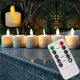 4 or 6 Flameless Moving Wick Candles With Remote Control Realistic Christmas Church Wedding Fake