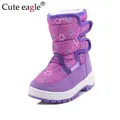 80% Real Wool Winter Warm Baby Shoes Waterproof Children's Snow Boots -80 Degree Keep Warm Girls