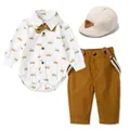 Baby Boy Clothes Suit Cotton Boutique Royal Crown Set Infant Toddler Boy Birthday Party Gift Outfit