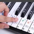 Transparent Piano Keyboard Stickers 49/54/61/88 Key Detachable Music Decal Notes Electronic Piano