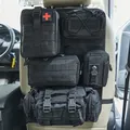 Tactical Seat Back Organizer Storage Hanger Bag with 5 Molle Pouch Vehicle Molle Panel Organizer