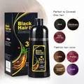 Black Hair Color Dye Hair Shampoo Cream Organic Permanent Covers White Gray Shiny Natural Ginger