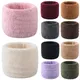 Winter Velvet Snood Thick Scarves Single Circle Plus Fleece Solid Color Scarves Fashion Soft O Ring