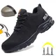 Air Cushion Work Safety Shoes For Men Boots Breathable Work Sneakers Steel Toe Shoes Anti-puncture